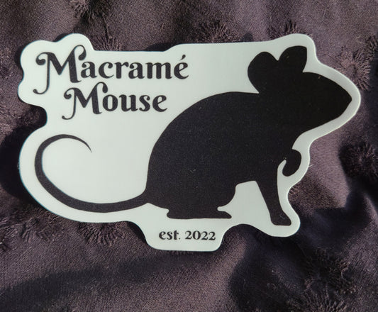 Macramé Mouse Logo Sticker