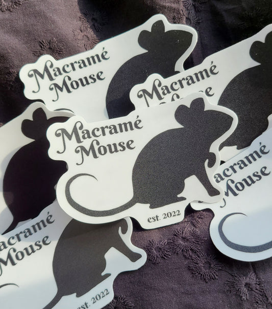 Macramé Mouse Logo Sticker