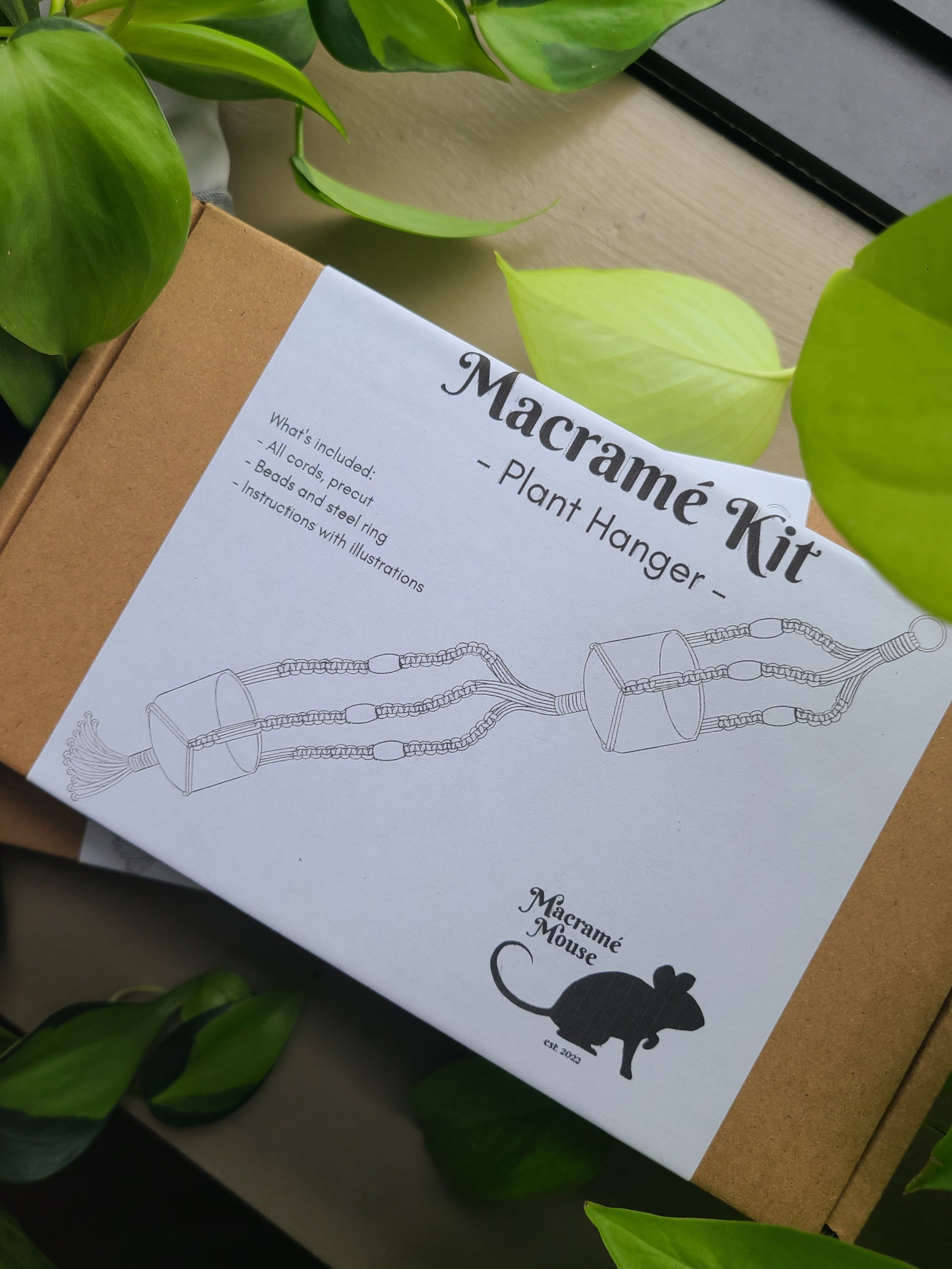 diy double plant hanger DIY Double Plant Hanger Kit – Macramé Mouse