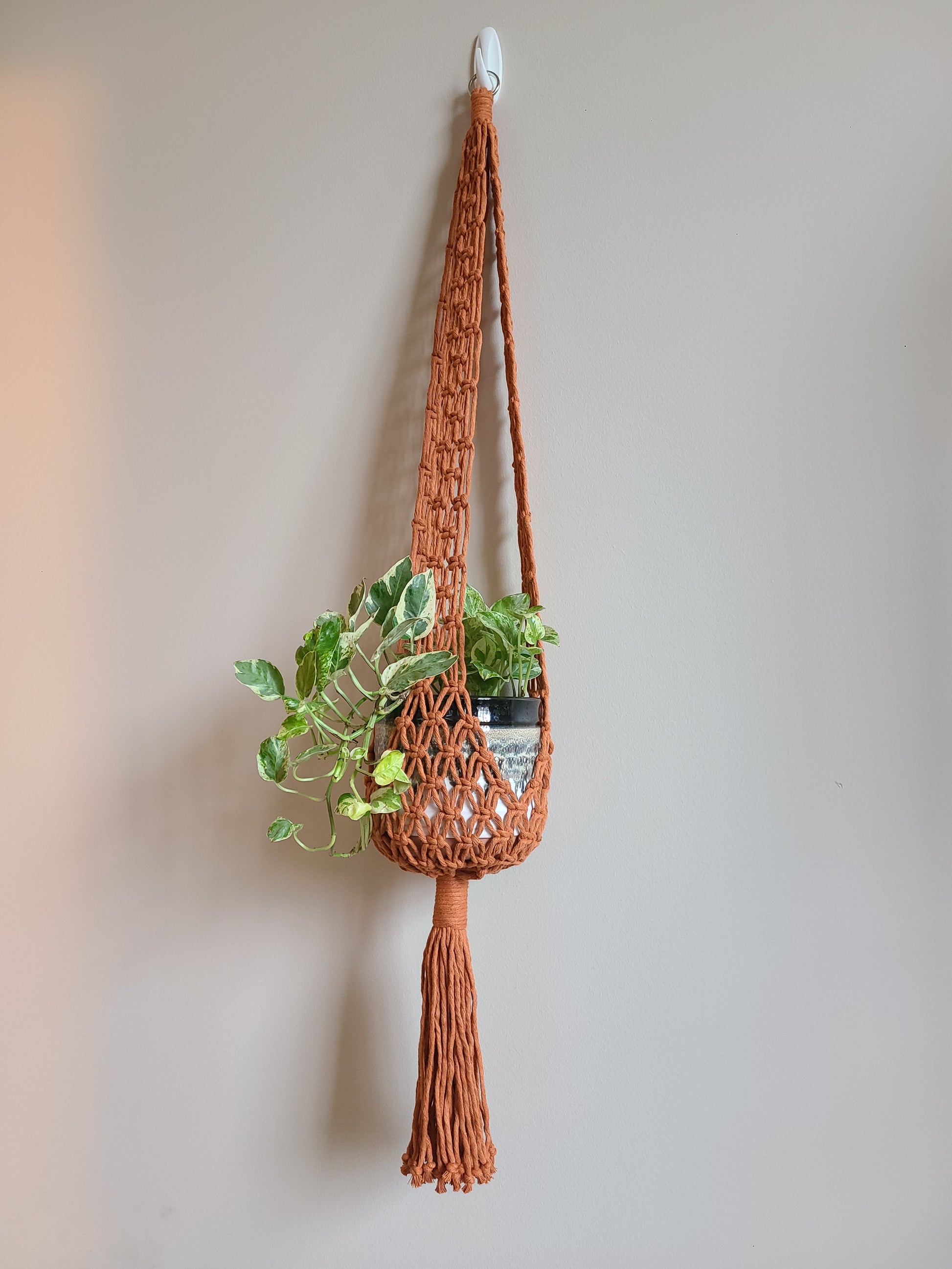 hanging plant net Large Center Hang Net Style Plant Hanger