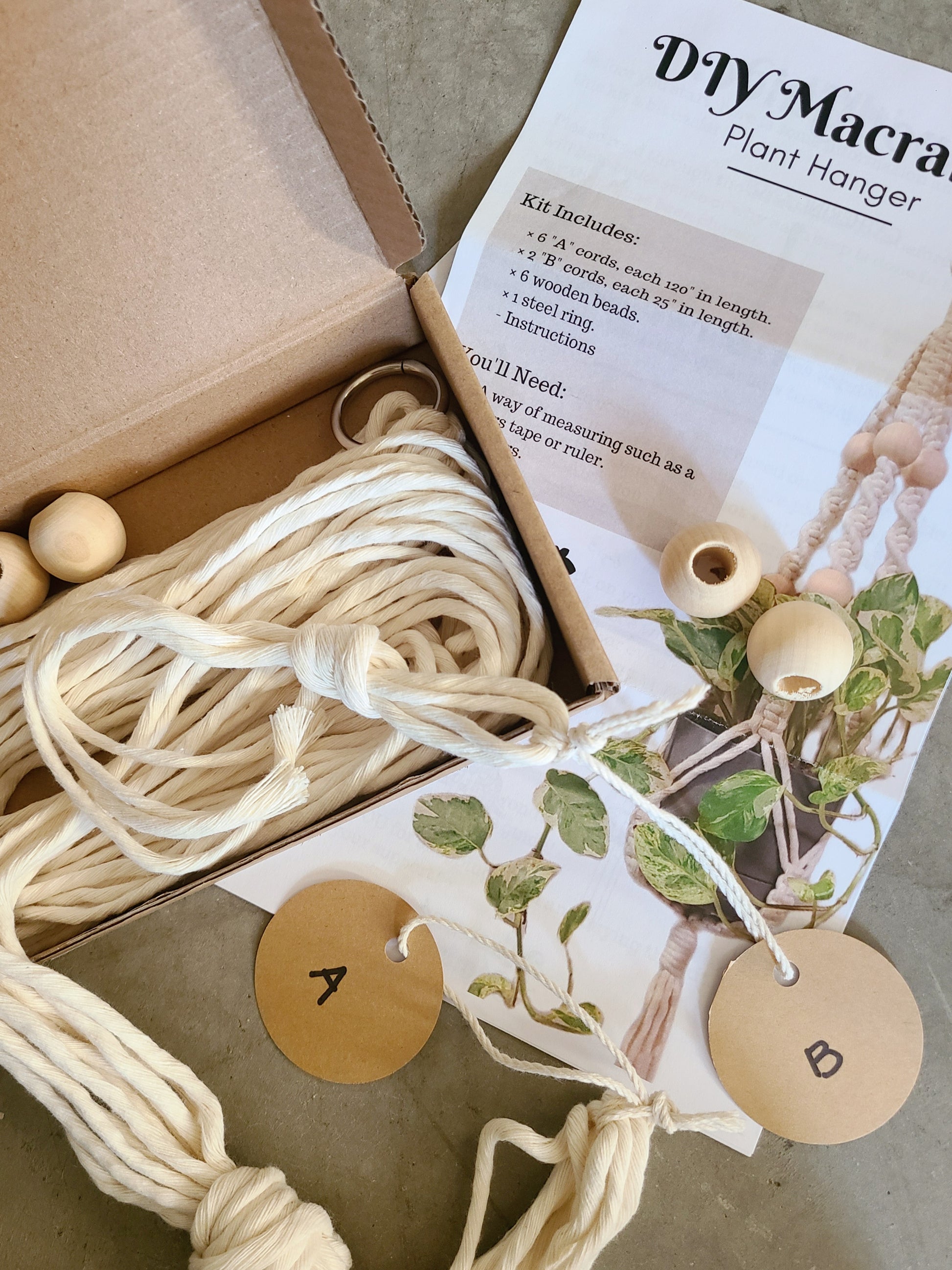 macrame plant hanger kit for beginners DIY Plant Hanger Kit